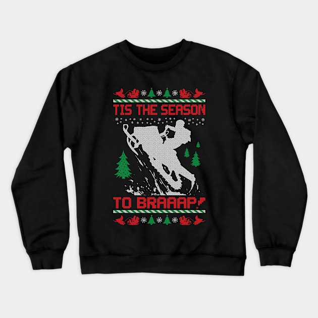 Tis the Season Snowmobile Crewneck Sweatshirt by OffRoadStyles